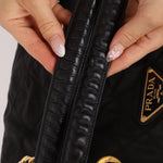 Prada Nylon Chain Weekender Bag - FashioNica