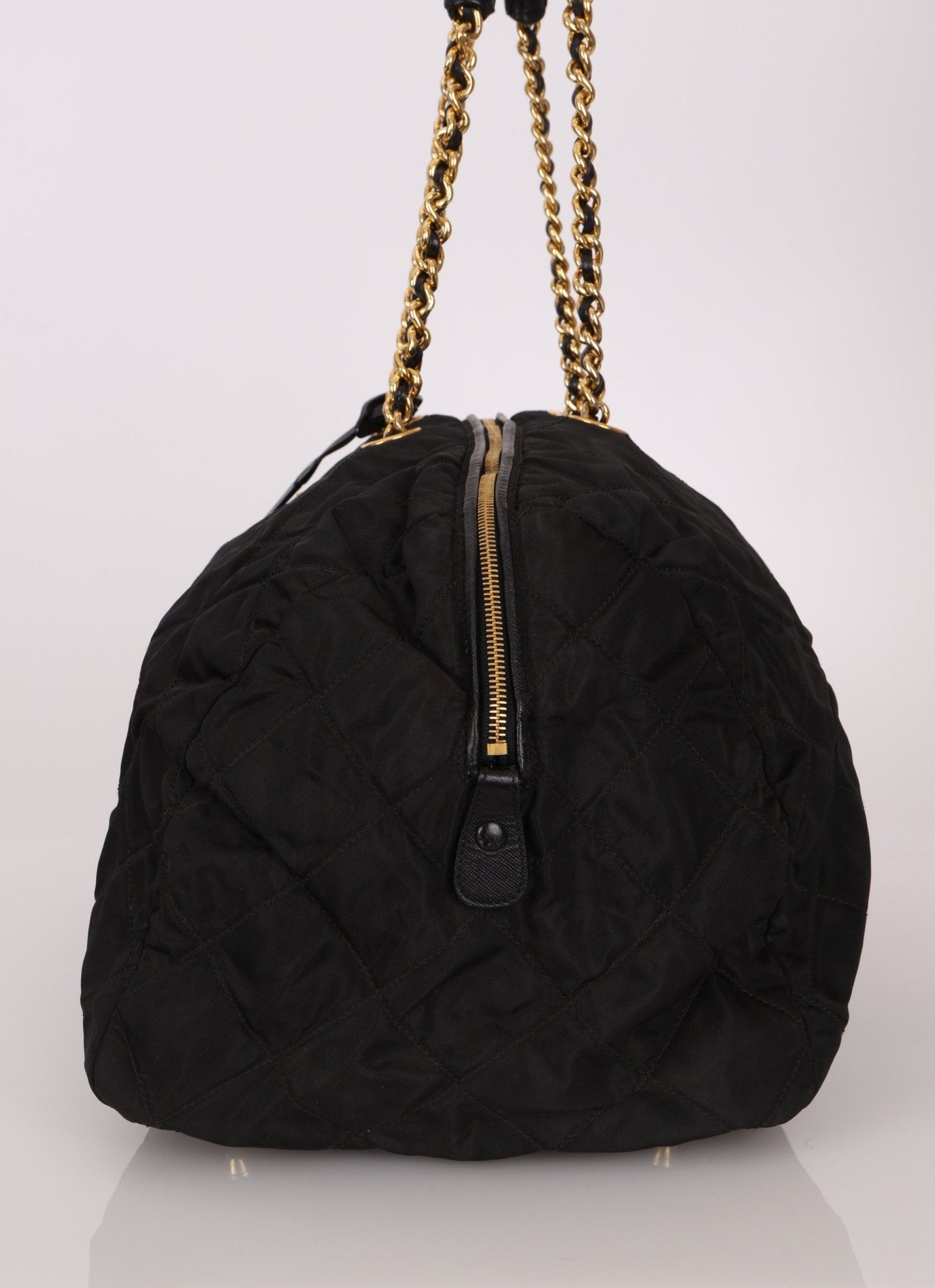 Prada Nylon Chain Weekender Bag - FashioNica