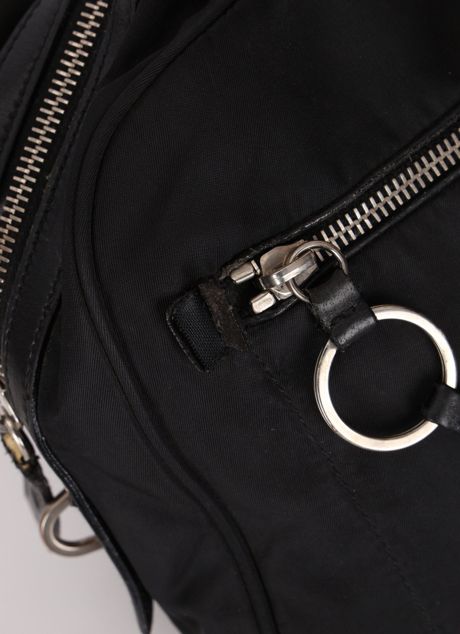 Prada Nylon Double Pocket Shoulder Bag - FashioNica