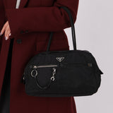 Prada Nylon Double Pocket Shoulder Bag - FashioNica