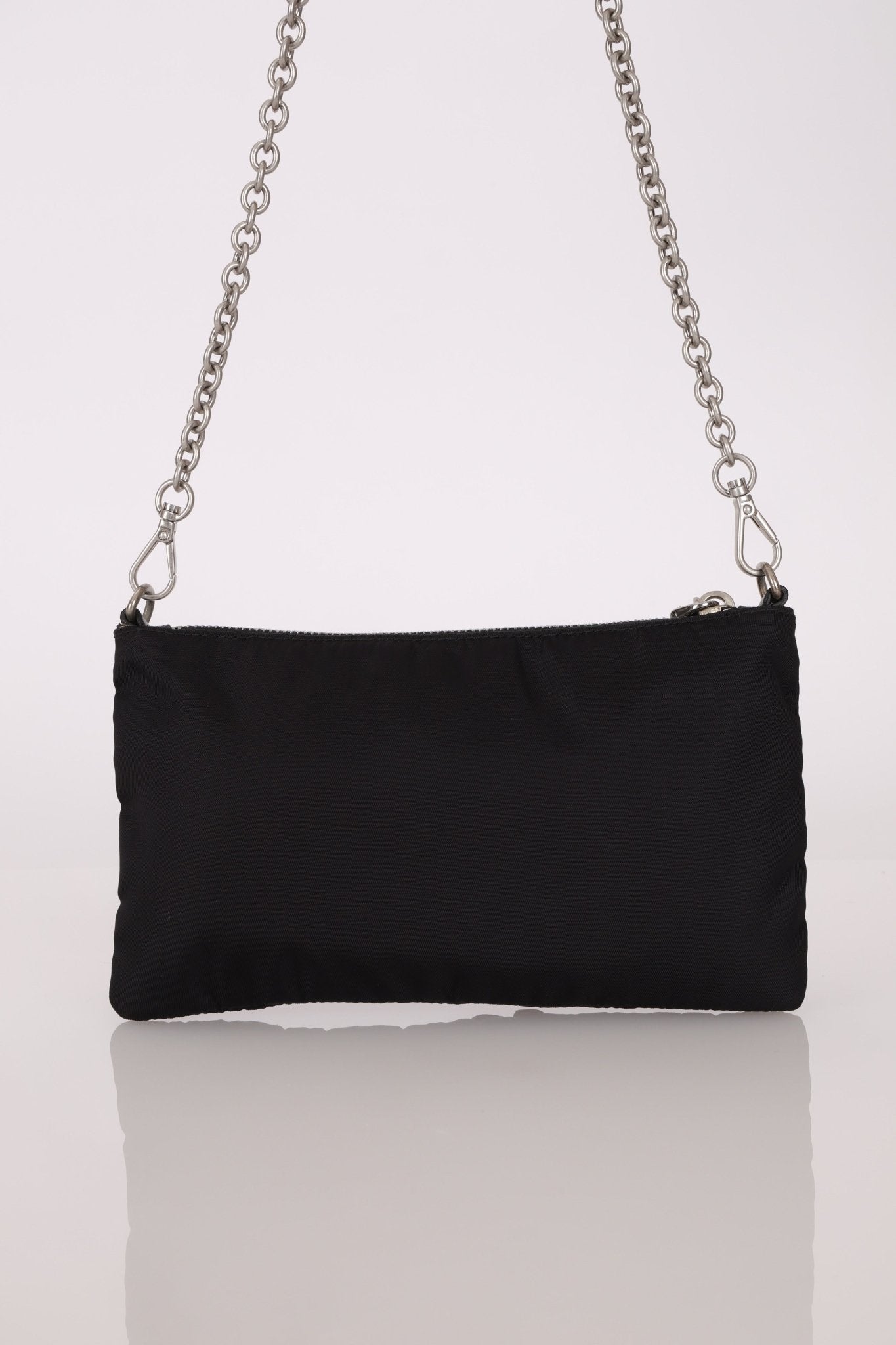 Prada Nylon French Bulldog Chain Pochette - FashioNica