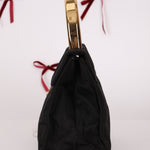 Prada Nylon Gold Mini Kelly Top Handle - FashioNica