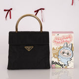 Prada Nylon Gold Mini Kelly Top Handle - FashioNica