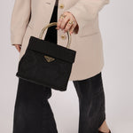 Prada Nylon Gold Mini Kelly Top Handle - FashioNica