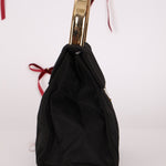 Prada Nylon Gold Mini Kelly Top Handle - FashioNica