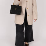 Prada Nylon Gold Mini Kelly Top Handle - FashioNica