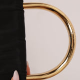 Prada Nylon Gold Mini Kelly Top Handle - FashioNica