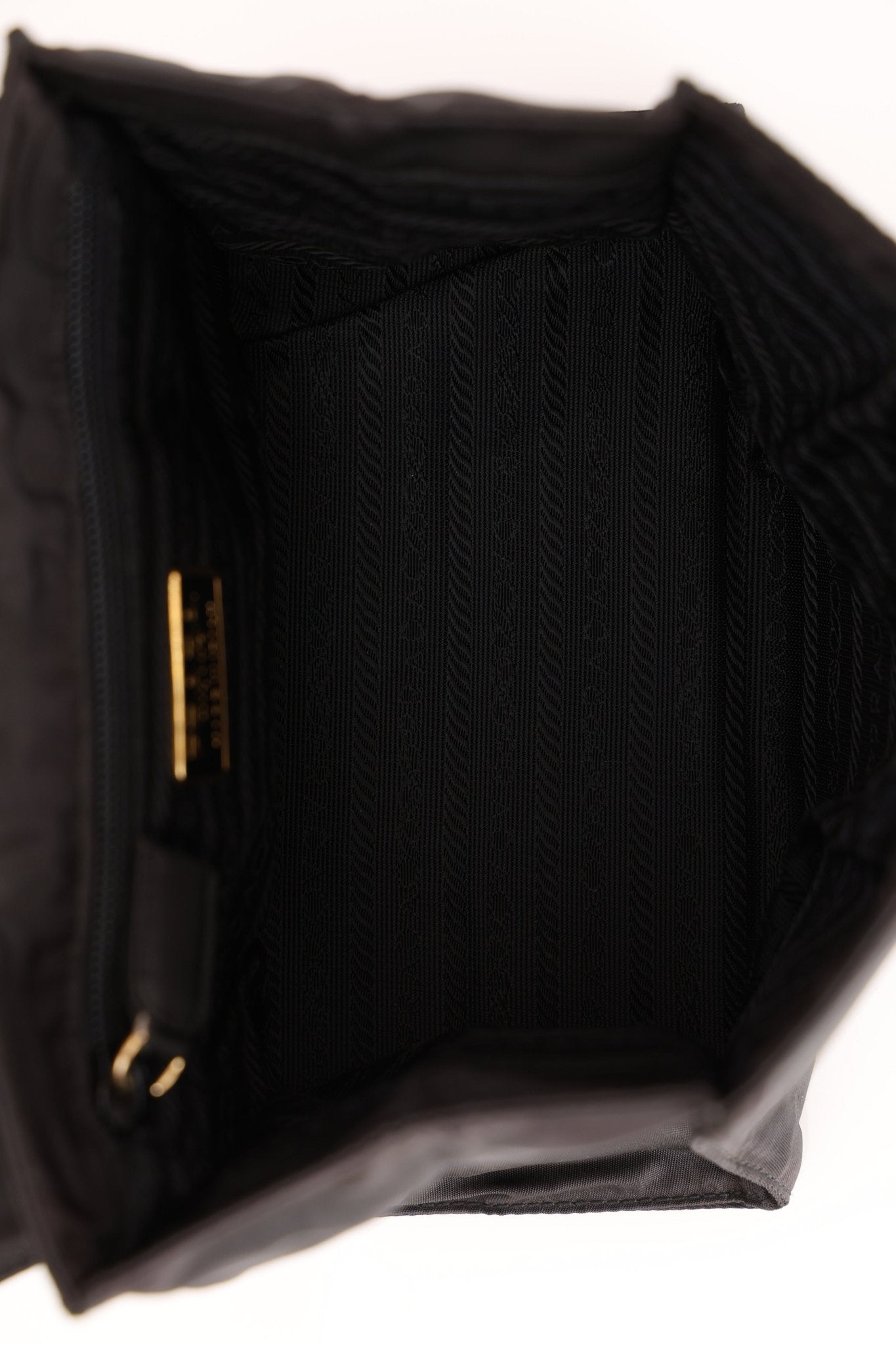 Prada Nylon Gold Mini Kelly Top Handle - FashioNica