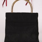 Prada Nylon Gold Mini Kelly Top Handle - FashioNica