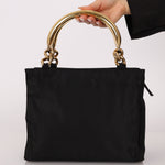 Prada Nylon Gold Top Handle Mini Tote - FashioNica