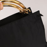 Prada Nylon Gold Top Handle Mini Tote - FashioNica
