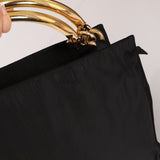 Prada Nylon Gold Top Handle Mini Tote - FashioNica