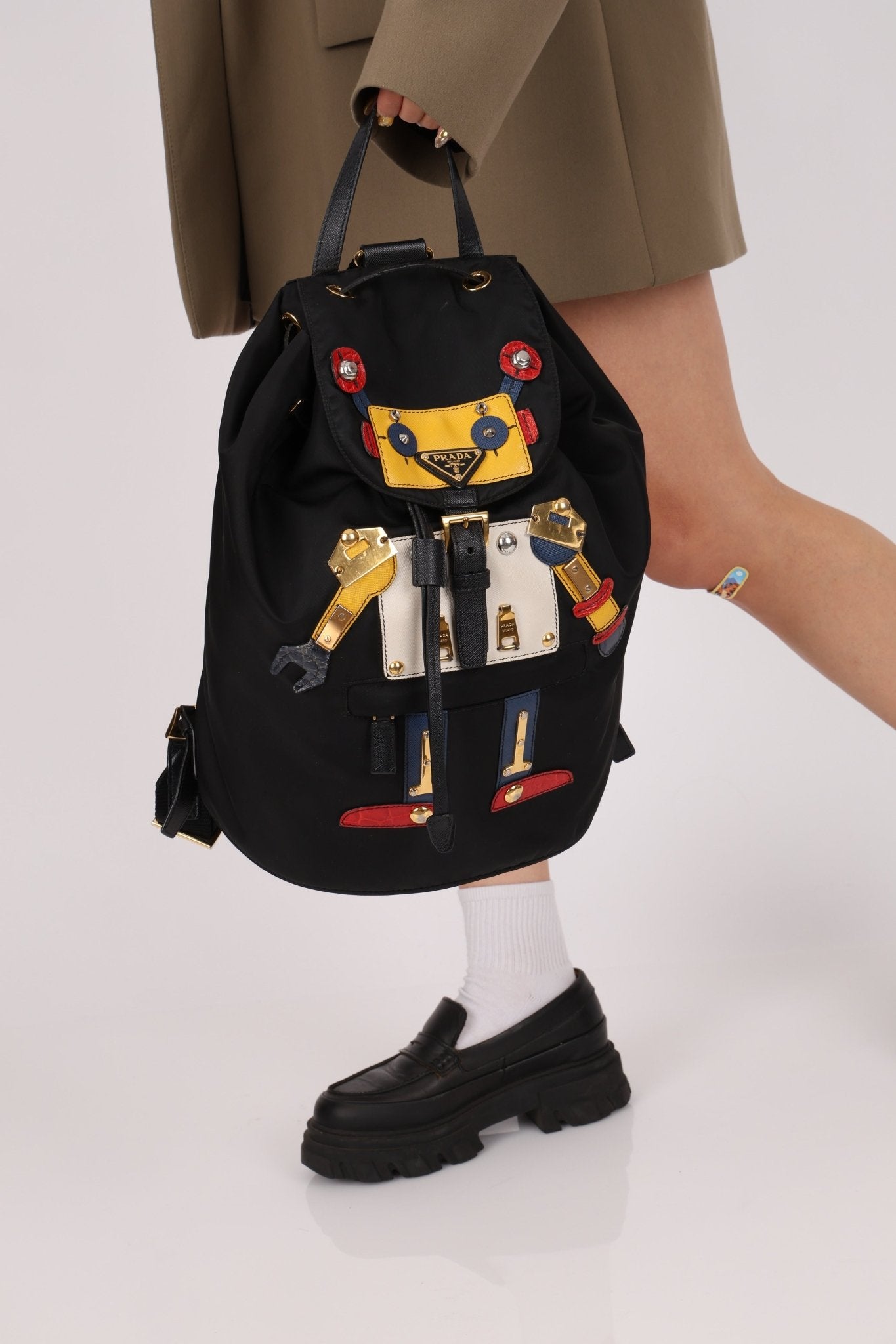 Prada Nylon Saffiano Robot 'Flo' Backpack - FashioNica