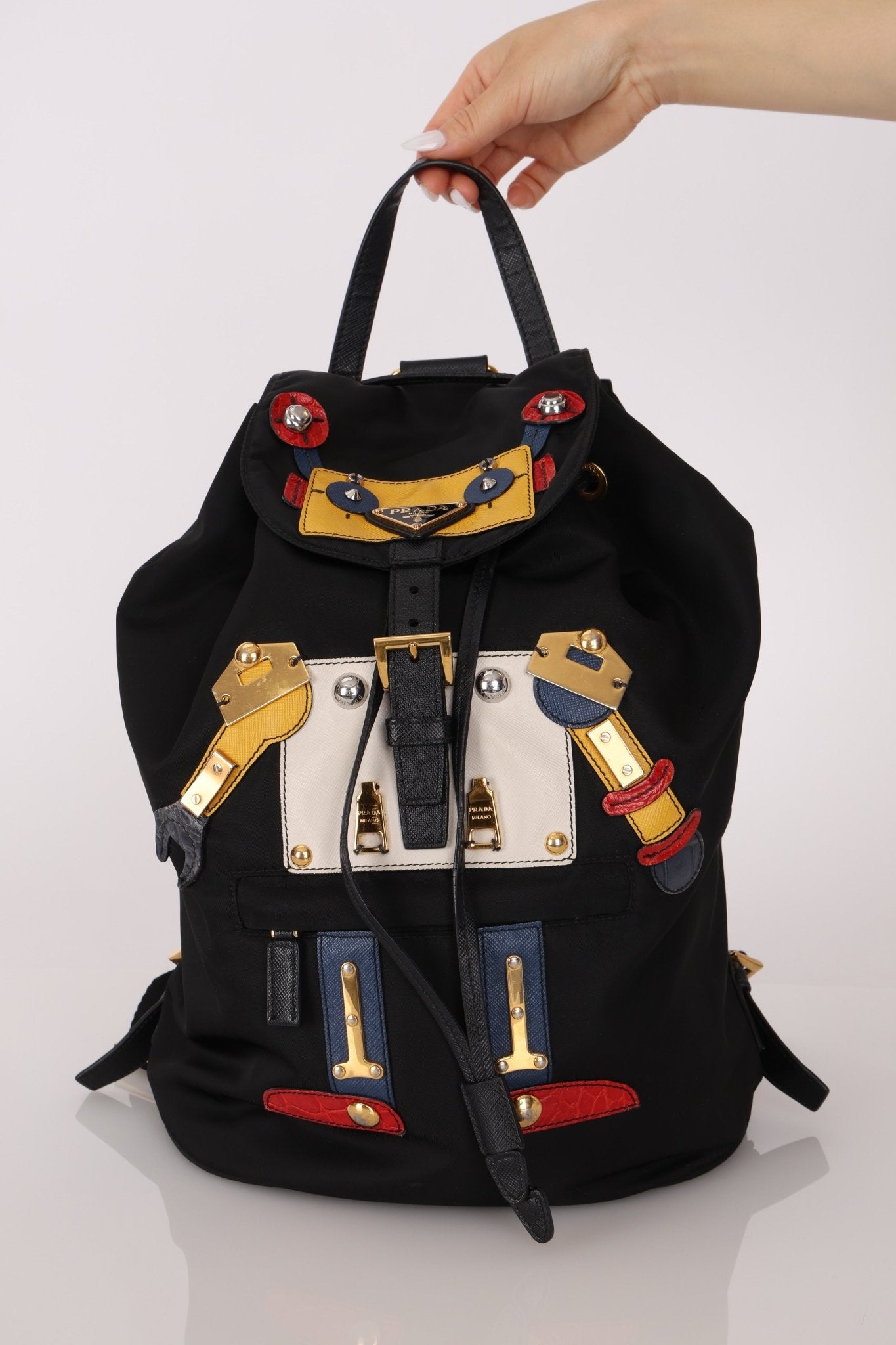 Prada Nylon Saffiano Robot 'Flo' Backpack - FashioNica