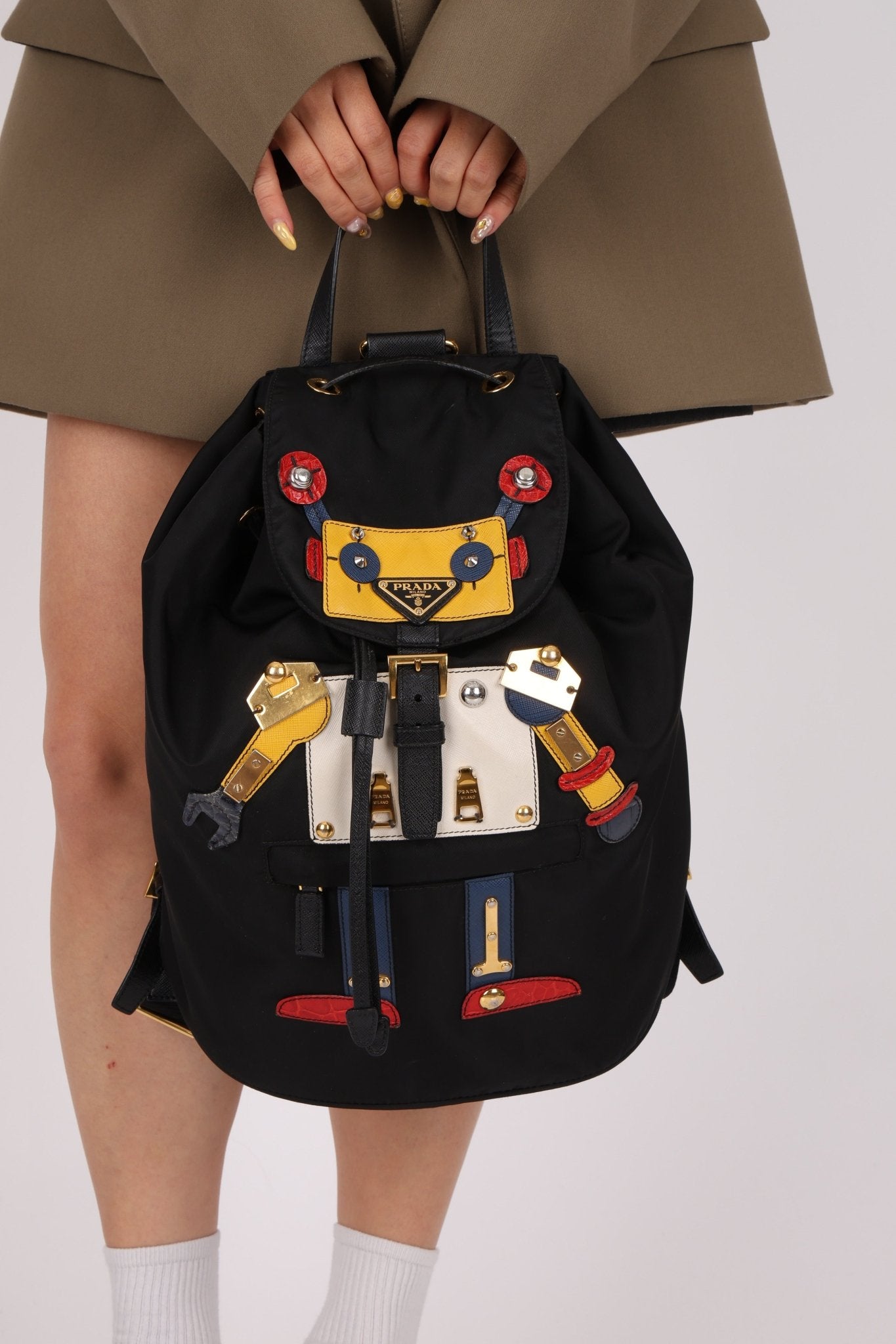 Prada Nylon Saffiano Robot 'Flo' Backpack - FashioNica