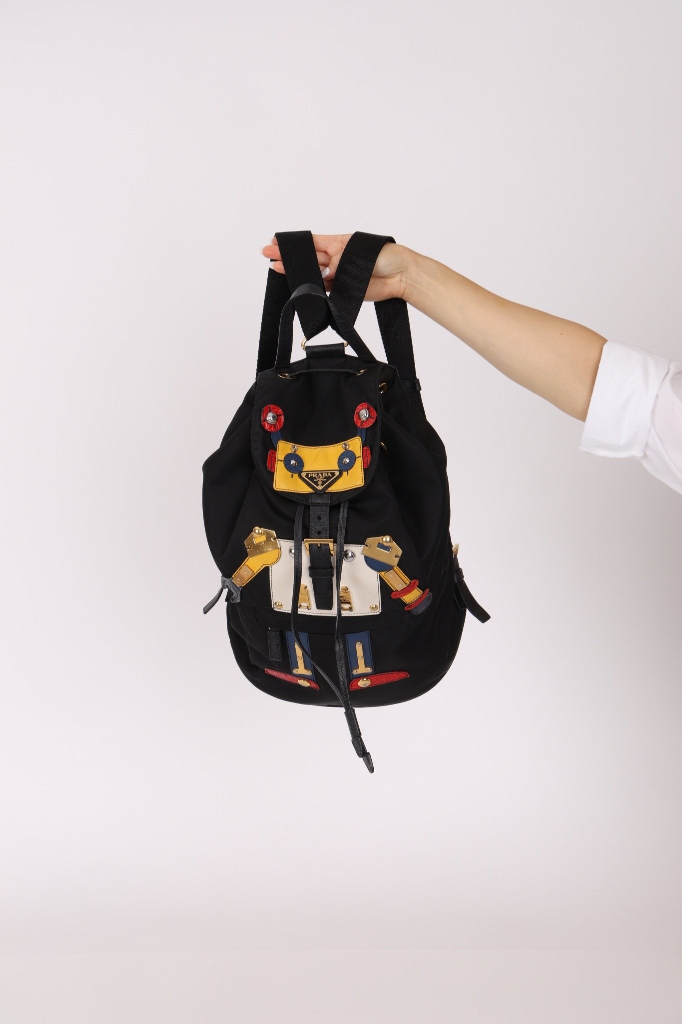 Prada Nylon Saffiano Robot 'Flo' Backpack - FashioNica