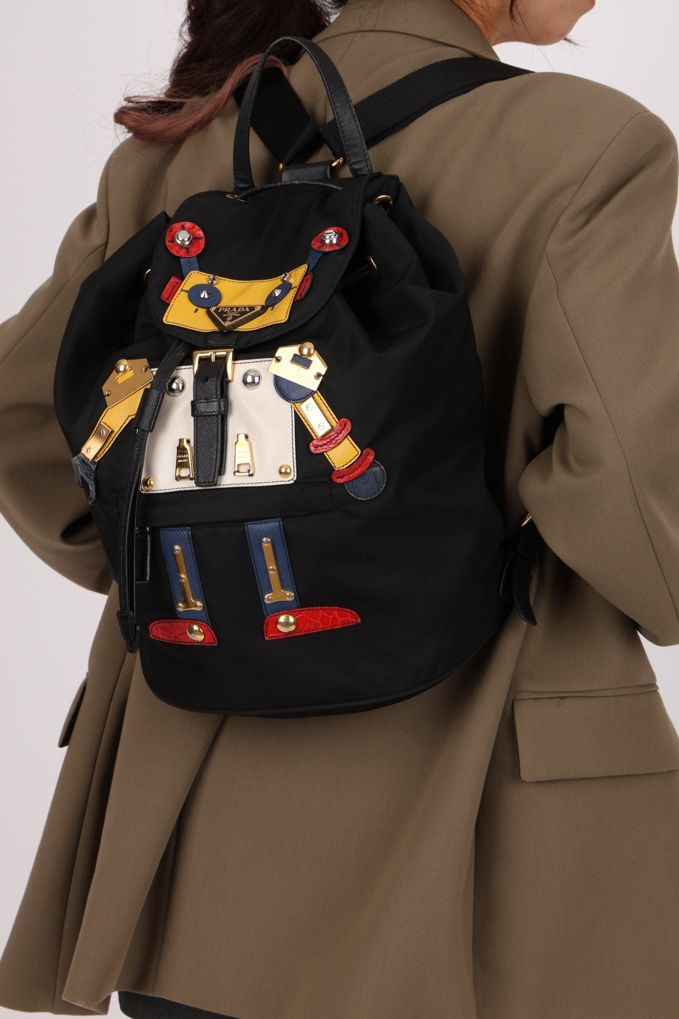 Prada Nylon Saffiano Robot 'Flo' Backpack - FashioNica