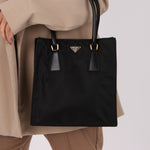 Prada Nylon Small Shopper Tote - FashioNica