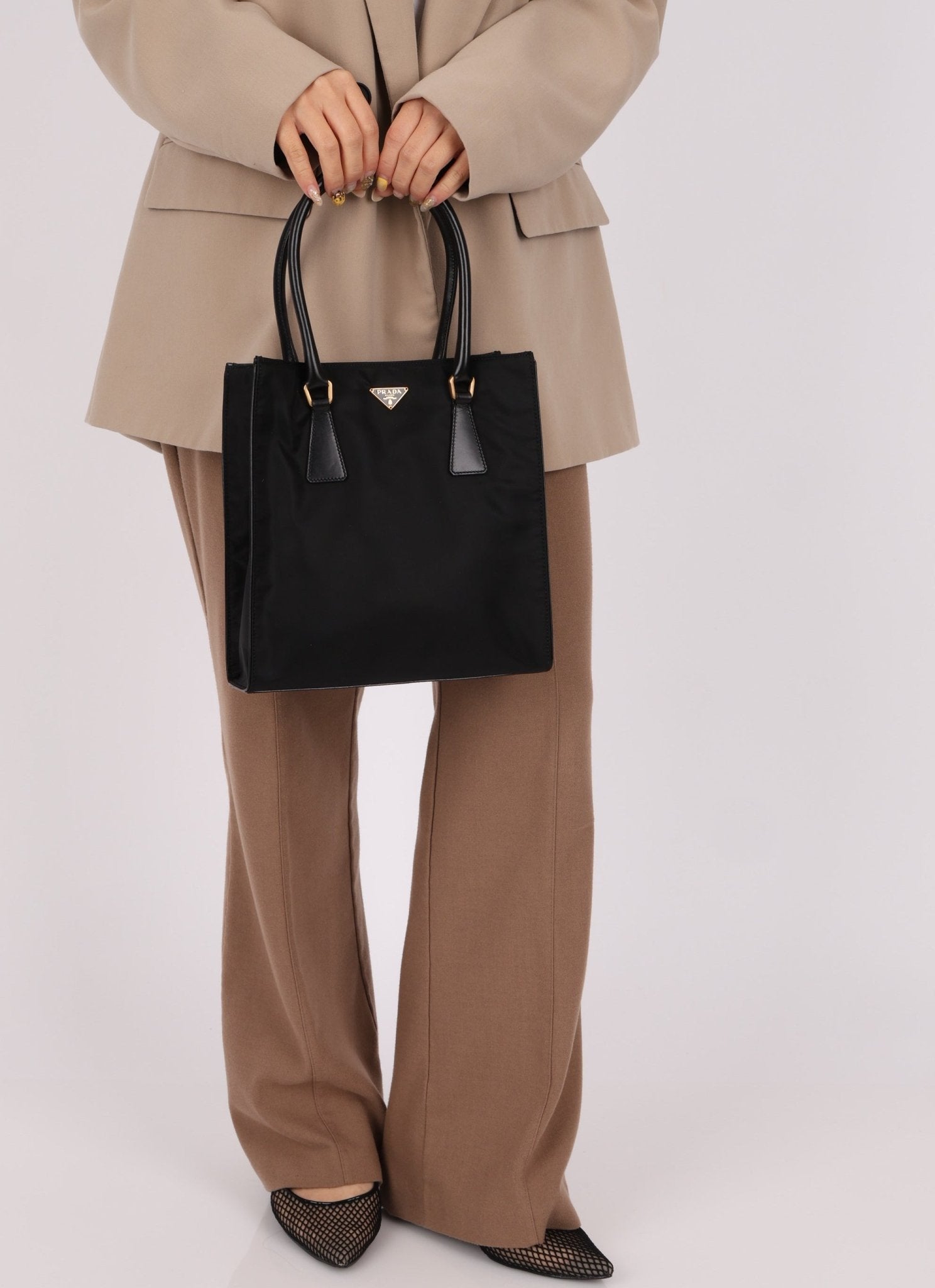 Prada Nylon Small Shopper Tote - FashioNica