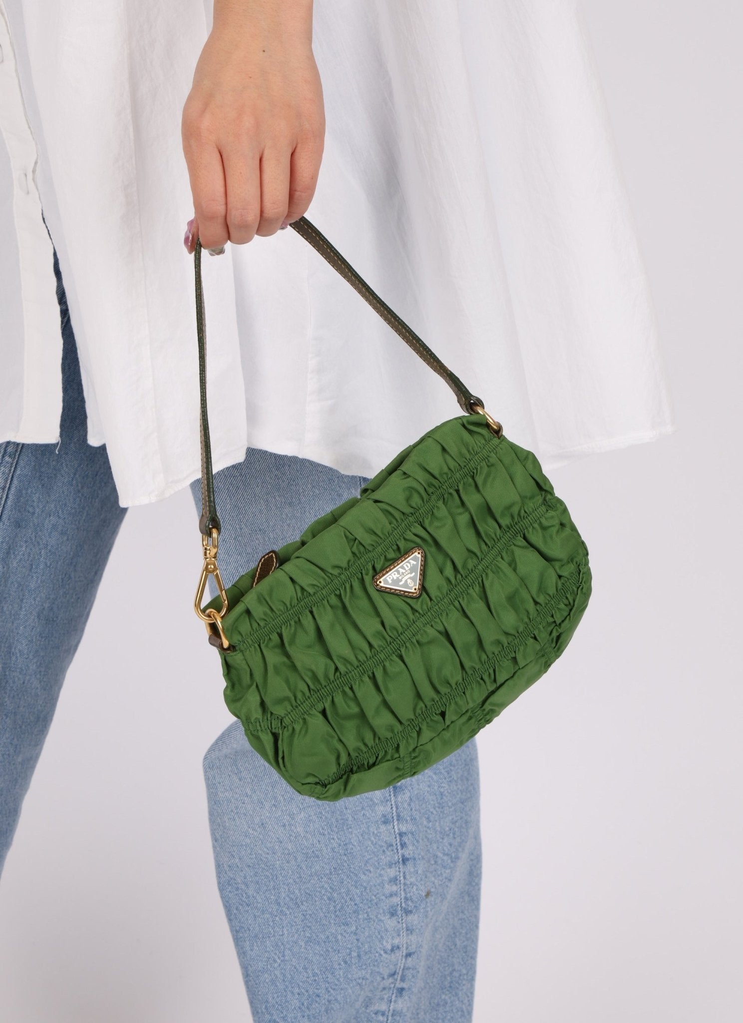 Prada Nylon Tessuto Gaufre Pochette - FashioNica