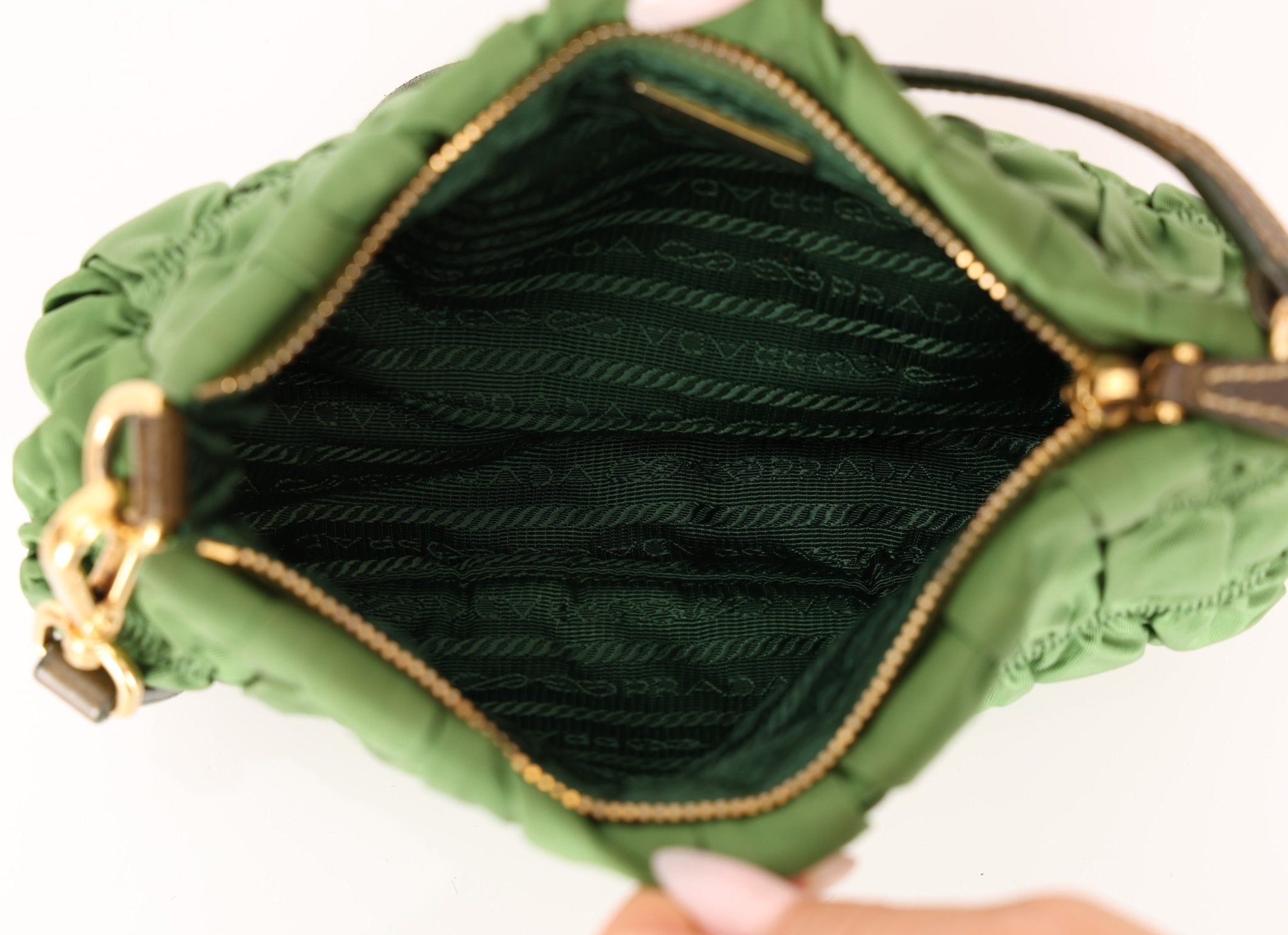 Prada Nylon Tessuto Gaufre Pochette - FashioNica