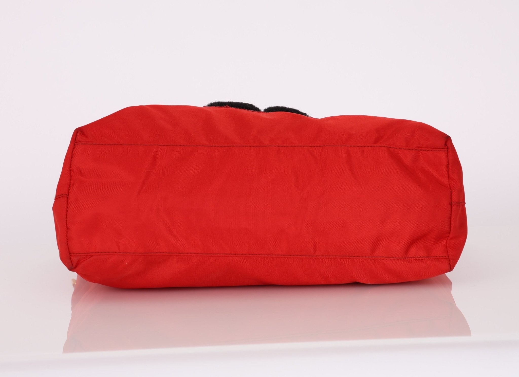 Prada Nylon Valentines Panda Red Tote - FashioNica