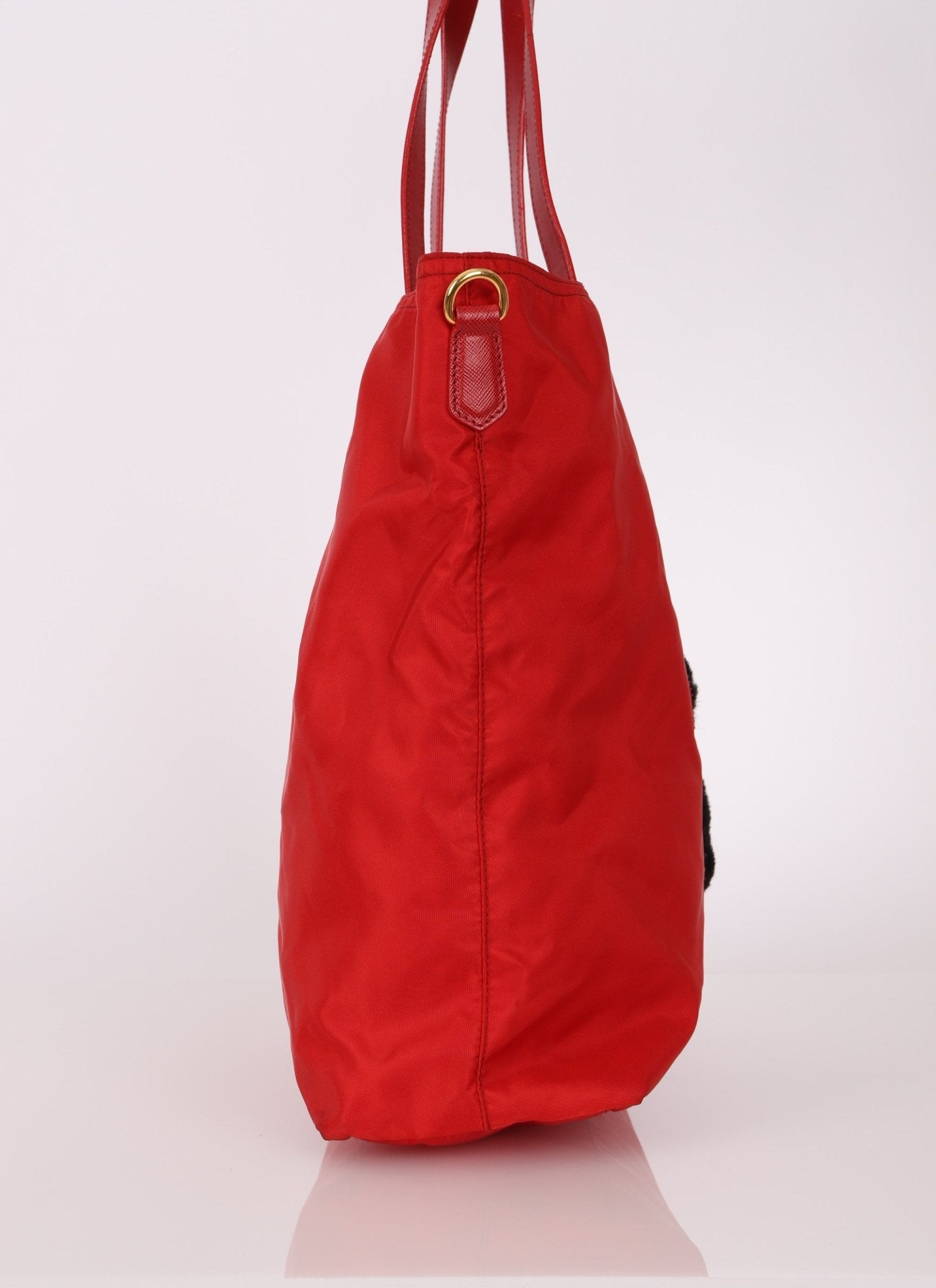 Prada Nylon Valentines Panda Red Tote - FashioNica