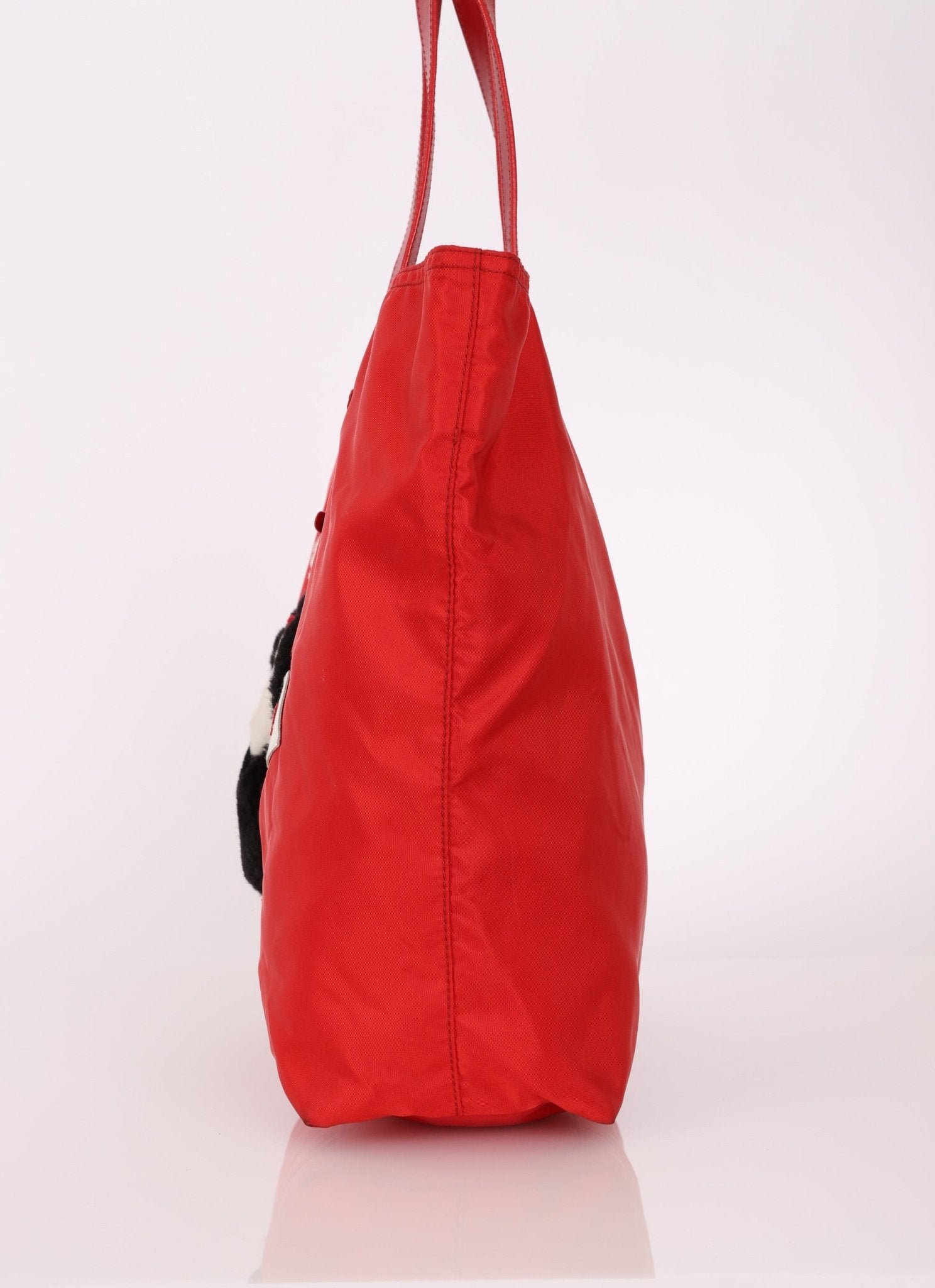 Prada Nylon Valentines Panda Red Tote - FashioNica