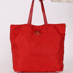 Prada Nylon Valentines Panda Red Tote - FashioNica