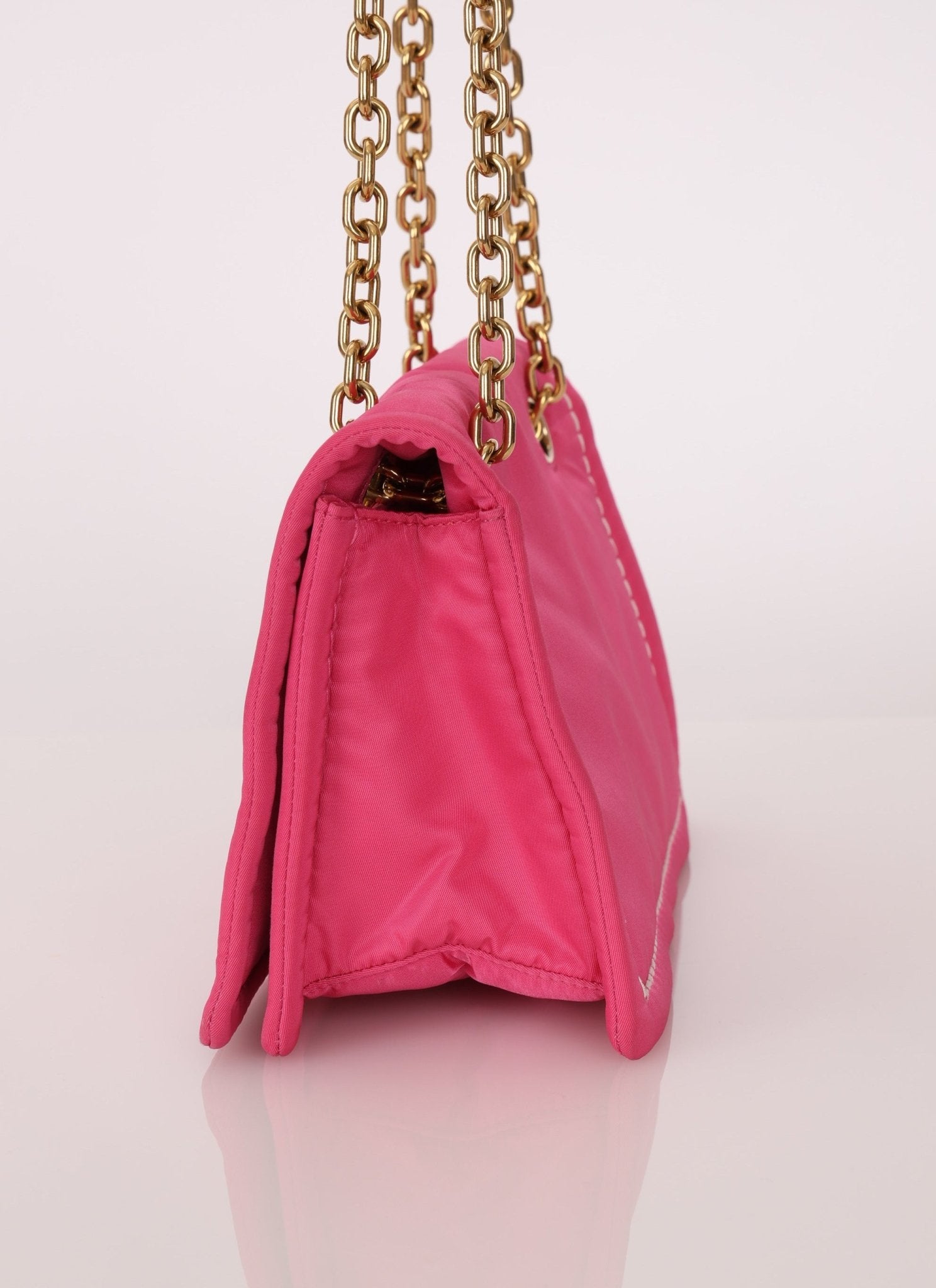 Prada Pink Nylon Chain Flap bag - FashioNica