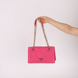 Prada Pink Nylon Chain Flap bag - FashioNica