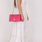 Prada Pink Nylon Chain Flap bag - FashioNica