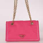 Prada Pink Nylon Chain Flap bag - FashioNica