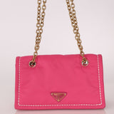 Prada Pink Nylon Chain Flap bag - FashioNica