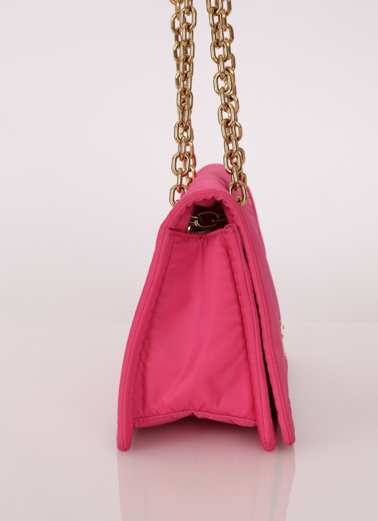 Prada Pink Nylon Chain Flap bag - FashioNica