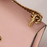 Prada Pink Saffiano Chain Envelope Flap - FashioNica