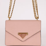 Prada Pink Saffiano Chain Envelope Flap - FashioNica