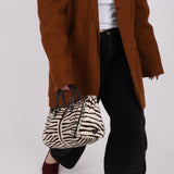Prada Ponyhair Zebra Print Cavallino Top Handle - FashioNica