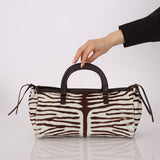 Prada Ponyhair Zebra Print Cavallino Top Handle - FashioNica