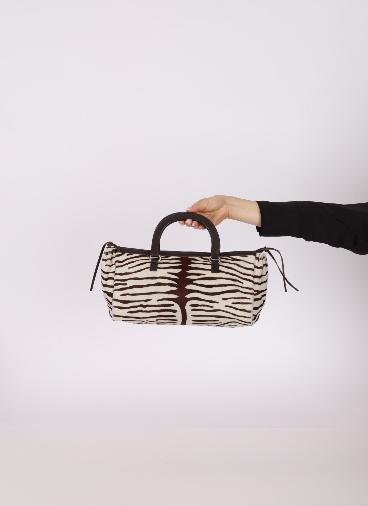 Prada Ponyhair Zebra Print Cavallino Top Handle - FashioNica