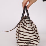 Prada Ponyhair Zebra Print Cavallino Top Handle - FashioNica