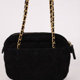 Prada Quilted Scamosciato Suede Chain Camera Bag - FashioNica
