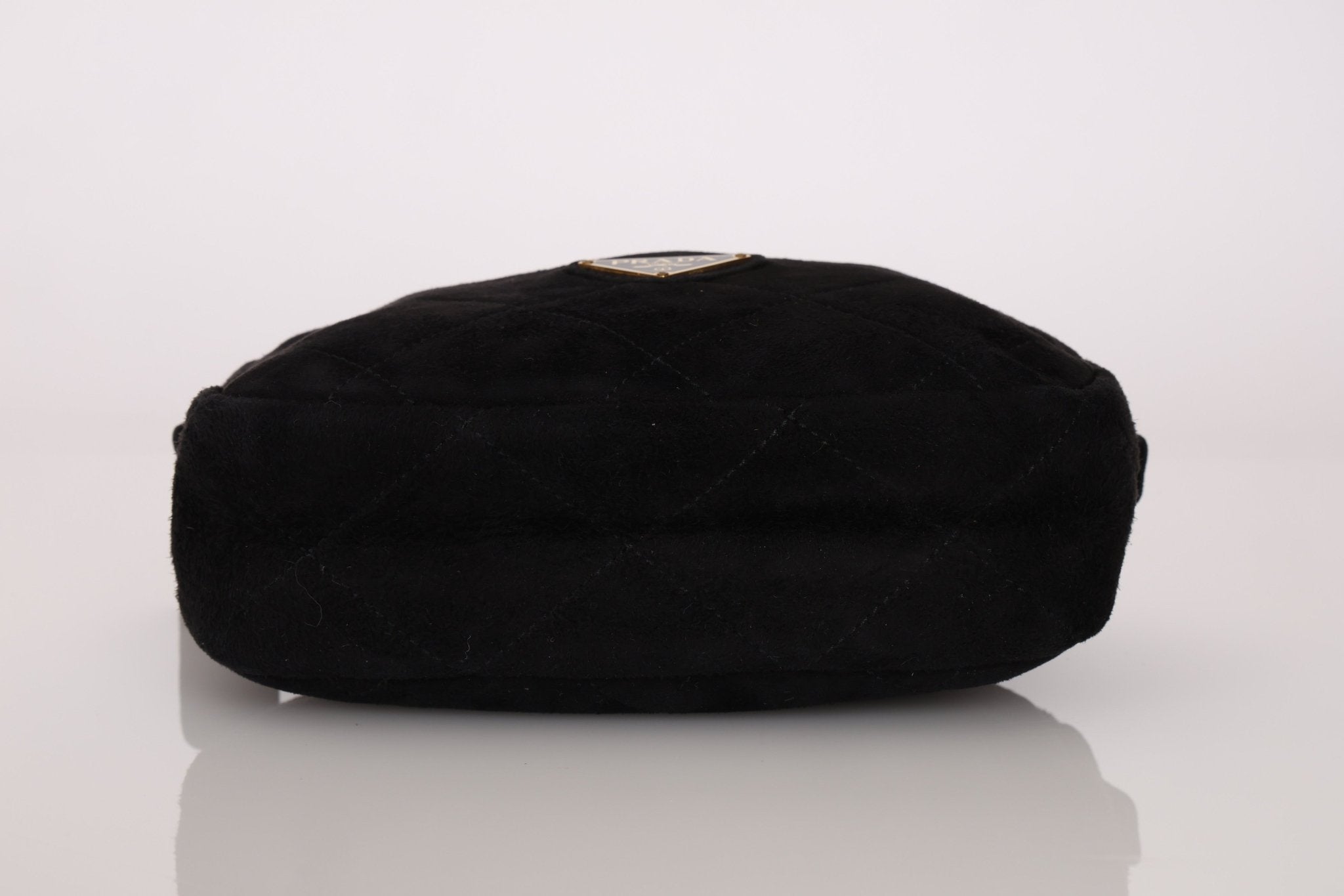 Prada Quilted Scamosciato Suede Chain Camera Bag - FashioNica