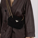 Prada Quilted Scamosciato Suede Chain Camera Bag - FashioNica