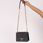 Prada Saffiano Chain Shoulder Bag - FashioNica