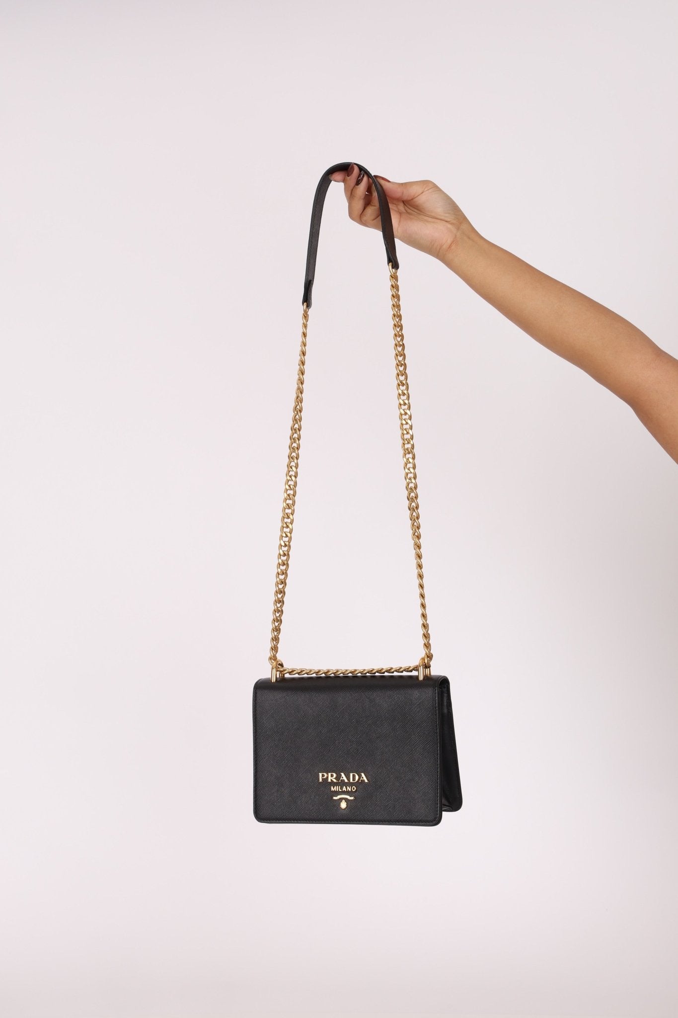 Prada Saffiano Chain Shoulder Bag - FashioNica