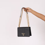 Prada Saffiano Chain Shoulder Bag - FashioNica