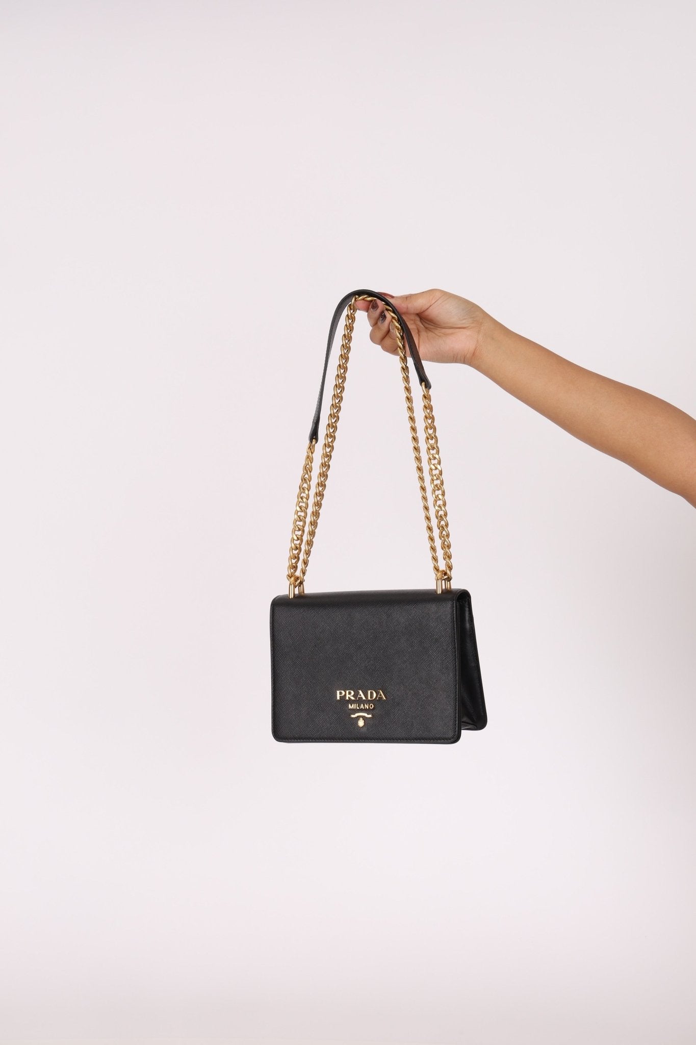 Prada Saffiano Chain Shoulder Bag - FashioNica