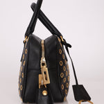 Prada Saffiano Grommet Bauletto Bowler Bag - FashioNica