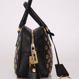 Prada Saffiano Grommet Bauletto Bowler Bag - FashioNica